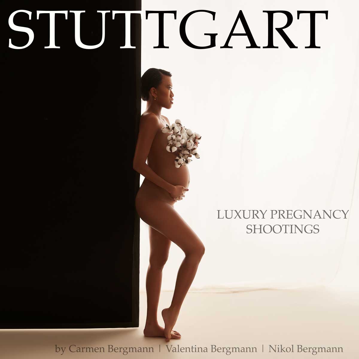 babybauch shooting stuttgart im studio elegante schwangerschaftfotos